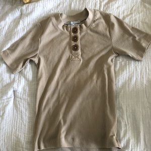 Urban outfitters Tan Ribbed Top